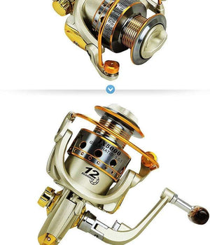 Planet Gates Gold / 1000 Series Fish spinning reel 5.5:1 12 Ball Bearing carretilhas de pescaria molinete fishing reel accessories 1000-7000series