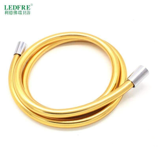 LEDFRE PVC Shower Hose Silver PVC Hose Plumbing Flexible Hose For Bathroom Handheld Showerhead F1/2*F1/2 For 16" 40" 60" 80"