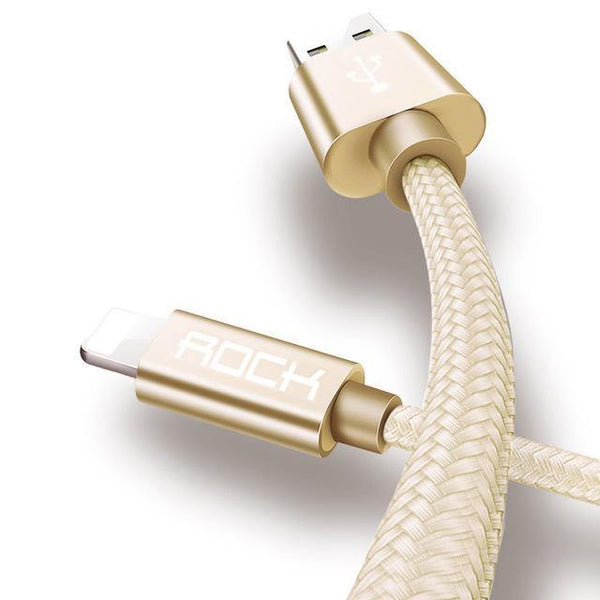 Planet Gates Gold / 100cm ROCK Cable For IPhone IOS 11 10 9 For Fast Charger Lighting to USB Cables Charging Cord 0.2M 1.0M 1.8M 3M 2.1A  For Mobile Phone