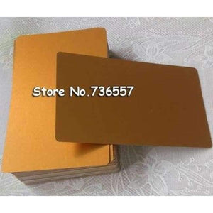 Planet Gates Gold 100pcs Blank sublimation metal name card printing blank business card use sublimation ink and paper five colors