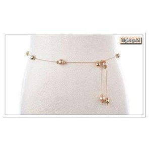 Planet Gates Gold / 105cm Hongmioo 2017 Luxury Imitation Pearl Chain Belts For Women Gold Plated Designer Belt Metal Belly Waist Belt Ceinture Femme