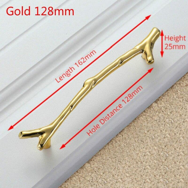 96/128mm Fashion Tree Branch Furniture Handle Drawer Knobs Black Silver Bronze Kitchen Cabinet Handles Door Pulls Hardware