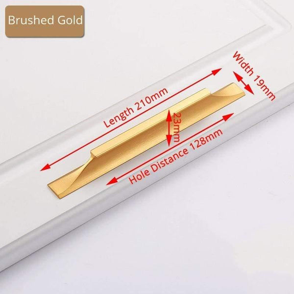 American Style Black Cabinet Handles Gold Solid Aluminum Alloy Kitchen Cupboard Pulls Drawer Knobs Furniture Handle Hardware