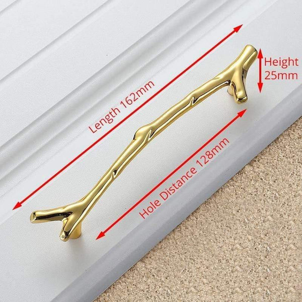 Fashion Tree Branch Furniture Handle 96mm 128mm Black Silver Bronze Kitchen Cabinet Handles Drawer Knobs Door Pulls Hardware