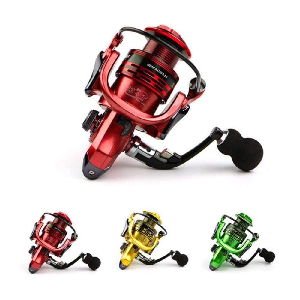 Planet Gates Gold / 14 / 1000 Series All-metal arm 13+1BB spinning fishing reel EVA Handle fishing reels 3 colors 1000-7000 series Gapless metal head spinning wheel
