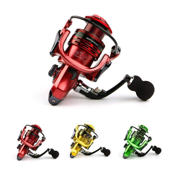 Planet Gates Gold / 14 / 1000 Series All-metal arm 13+1BB spinning fishing reel EVA Handle fishing reels 3 colors 1000-7000 series Gapless metal head spinning wheel