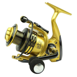 Planet Gates Gold / 14 / 1000 Series All-metal arm 13+1BB spinning fishing reel EVA Handle fishing reels 3 colors 1000-7000 series Gapless metal head spinning wheel