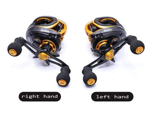 Planet Gates Gold / 14 / Left Hand, Russian Federation Baitcasting Reel Saltwater Carbon 14+1BB Baitcasting Reel Magnetic and Centrifugal Brake Dual Brake Reel High Speed 220g