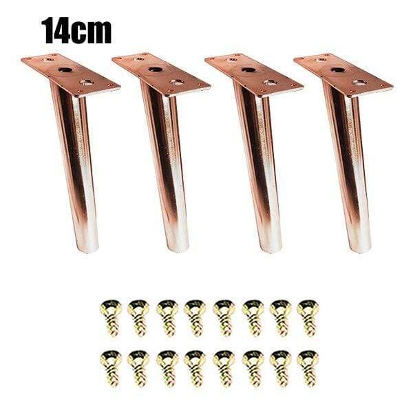 4Pcs/Set 15/20/25/30CM Furniture Cabinet Metal Legs Round Tapered Leg DIY Furnitur Sofa Table Bed Shoe Cabinet Desk Legs