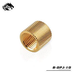 Planet Gates Gold 15mm Extender Diamond Double Female Fitting Thread G1/4 B-DPJ-10