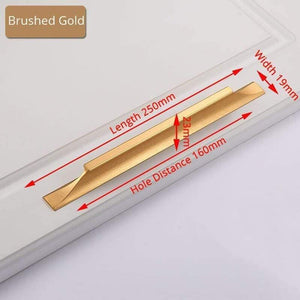 American Style Black Cabinet Handles Gold Solid Aluminum Alloy Kitchen Cupboard Pulls Drawer Knobs Furniture Handle Hardware