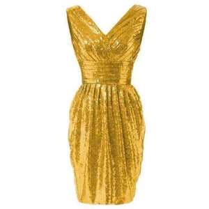 Planet Gates gold / 2 Cocktail Dresses V Neck Sexy Formal Evening Gown Mermaid Party Cocktail Dress 2018
