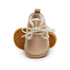 Winter super warm floral printing PU leather with fur baby moccasins infant baby girl boys shoes lace up boot - Planet Gates