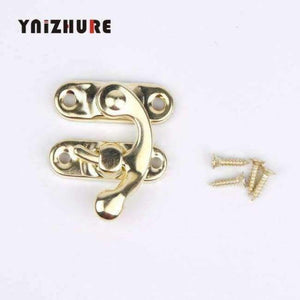 Planet Gates Gold 2018 Real Hardware Lock Wood Box Free Shipping 50 Sets Metal Hook Box Latches Clasp Lock Purse Antique Bronze 4 Holes 28*33mm