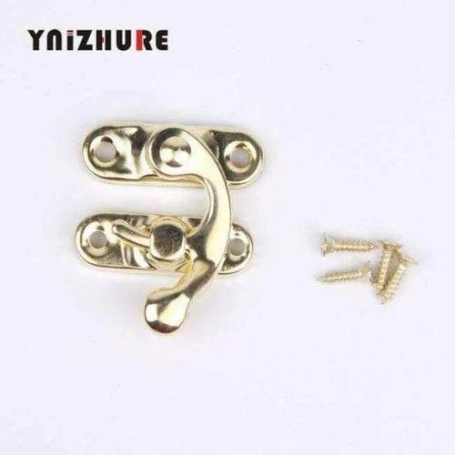 Planet Gates Gold 2018 Real Hardware Lock Wood Box Free Shipping 50 Sets Metal Hook Box Latches Clasp Lock Purse Antique Bronze 4 Holes 28*33mm