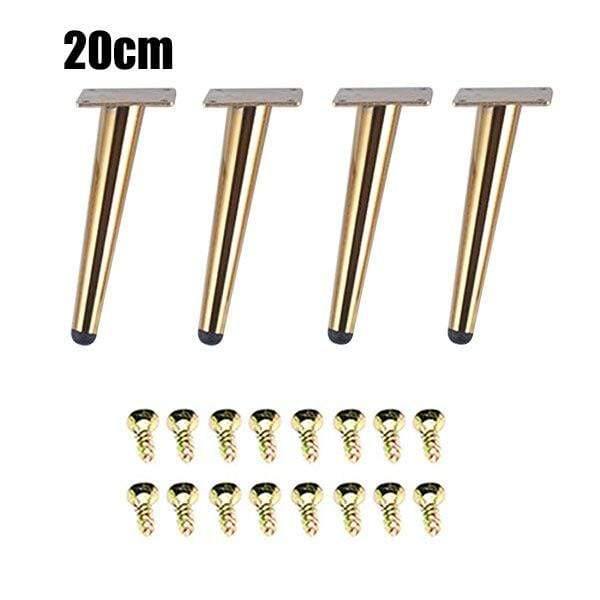 4Pcs/Set 15/20/25/30CM Furniture Cabinet Metal Legs Round Tapered Leg DIY Furnitur Sofa Table Bed Shoe Cabinet Desk Legs