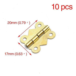 10pcs Mini Butterfly Door Hinges Gold Silver Bronze Cabinet Drawer Jewellery Box Decorate Hinge For Furniture Hardware