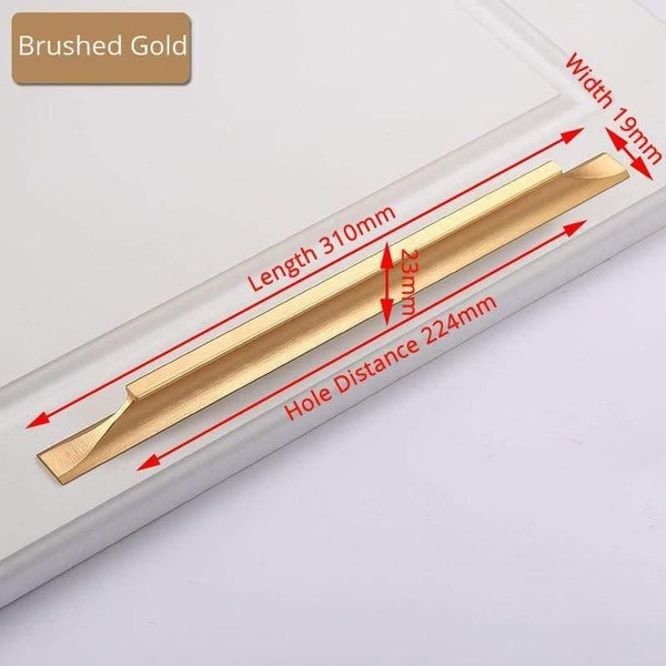 American Style Black Cabinet Handles Gold Solid Aluminum Alloy Kitchen Cupboard Pulls Drawer Knobs Furniture Handle Hardware