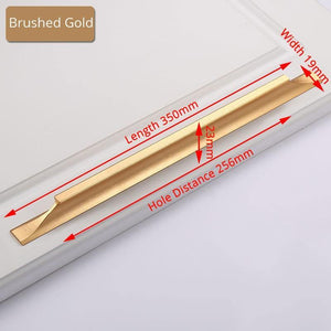 American Style Black Cabinet Handles Gold Solid Aluminum Alloy Kitchen Cupboard Pulls Drawer Knobs Furniture Handle Hardware