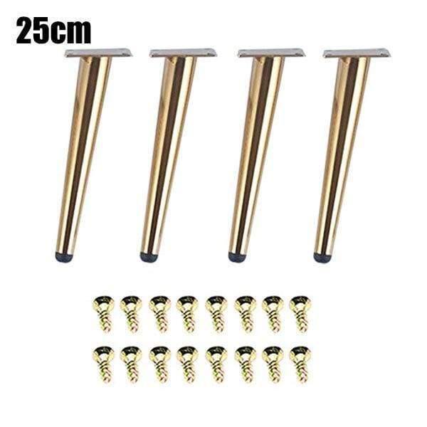 4Pcs/Set 15/20/25/30CM Furniture Cabinet Metal Legs Round Tapered Leg DIY Furnitur Sofa Table Bed Shoe Cabinet Desk Legs