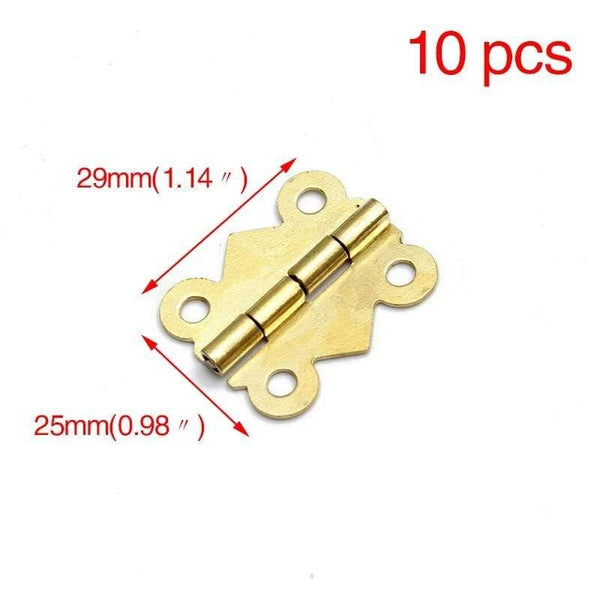 10pcs Mini Butterfly Door Hinges Gold Silver Bronze Cabinet Drawer Jewellery Box Decorate Hinge For Furniture Hardware