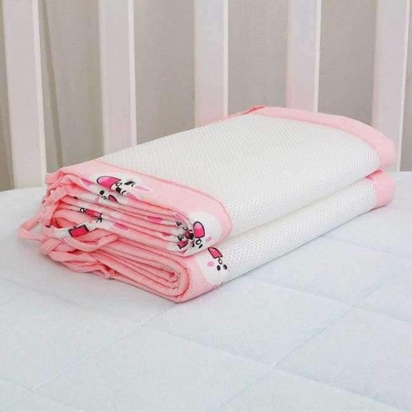 Planet Gates Gold 2Pcs/Set Breathable Summer Baby Bedding Bumper Collision Half Around Baby Crib Bumpers Bedding Cotton Printing Mesh Safety Rails