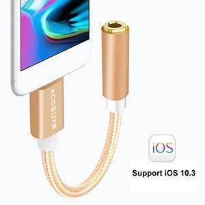 Planet Gates gold 3.5mm Earphones Audio Adapter ACCGUYS Audio Converter For iPhone XS/7/7 plus/8/X/8 plus/5 5S 5E 6 For 3.5mm Jack Extension Cable