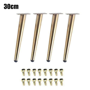4Pcs/Set 15/20/25/30CM Furniture Cabinet Metal Legs Round Tapered Leg DIY Furnitur Sofa Table Bed Shoe Cabinet Desk Legs