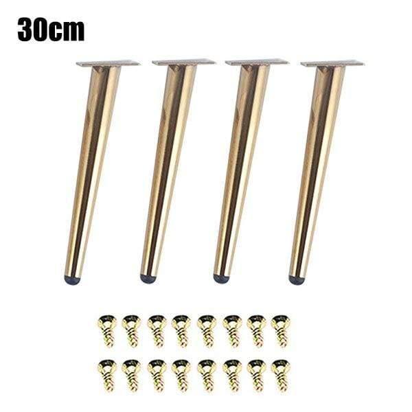 4Pcs/Set 15/20/25/30CM Furniture Cabinet Metal Legs Round Tapered Leg DIY Furnitur Sofa Table Bed Shoe Cabinet Desk Legs