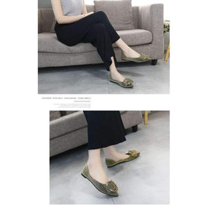 Planet Gates Gold / 35 Phyanic New Crystal Women Flats Fashion Spring Casual Black Pointy Toe Ballerina Ballet Flat Slip On Shoes Work Shoes Boat Shoes