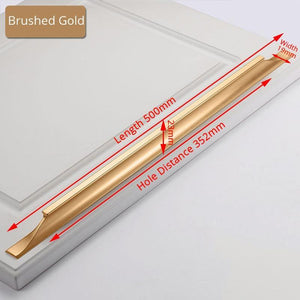 American Style Black Cabinet Handles Gold Solid Aluminum Alloy Kitchen Cupboard Pulls Drawer Knobs Furniture Handle Hardware