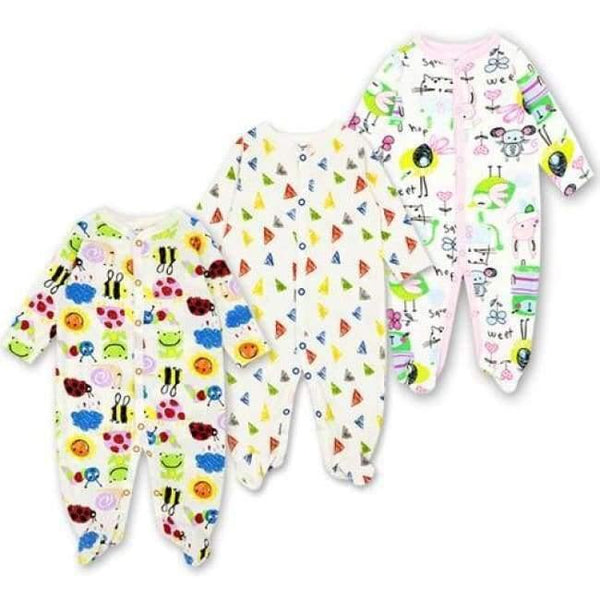 Planet Gates Gold / 3M 3 Pack Baby Girls Boy Clothes Newborn Pajamas Toddler Infant Sleepwear 0-12 Months Baby Romper Babies Clothing Set