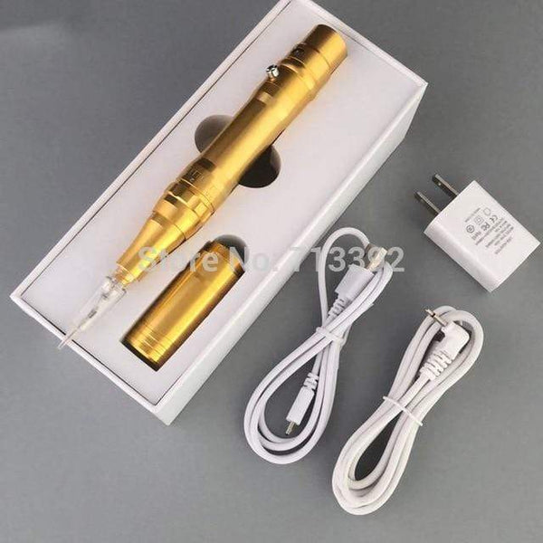 Planet Gates Gold 4 Colors Best Quality Wireless Permanent Makeup Tattoo Machine Microblading Rechargeable Eyebrows Tattoo Pen