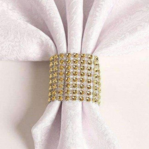 Planet Gates gold 50 pcs Rhinestone Napkin Rings Wedding Adornment Napkin Holder DIY for Wedding Decoration Party Banquet Supplies accessories