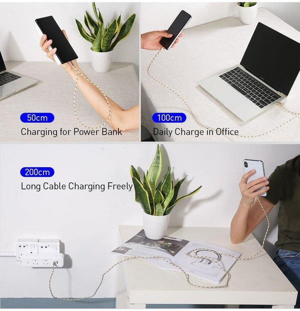 Planet Gates Gold / 50cm USLION USB Cable for Samsung Xiaomi for SONY Huawei Tablet Android Micro USB Phone Charging Cord Data Fast Charger Cable Adapter