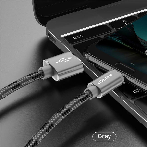 Planet Gates Gold / 50cm USLION USB Cable for Samsung Xiaomi for SONY Huawei Tablet Android Micro USB Phone Charging Cord Data Fast Charger Cable Adapter