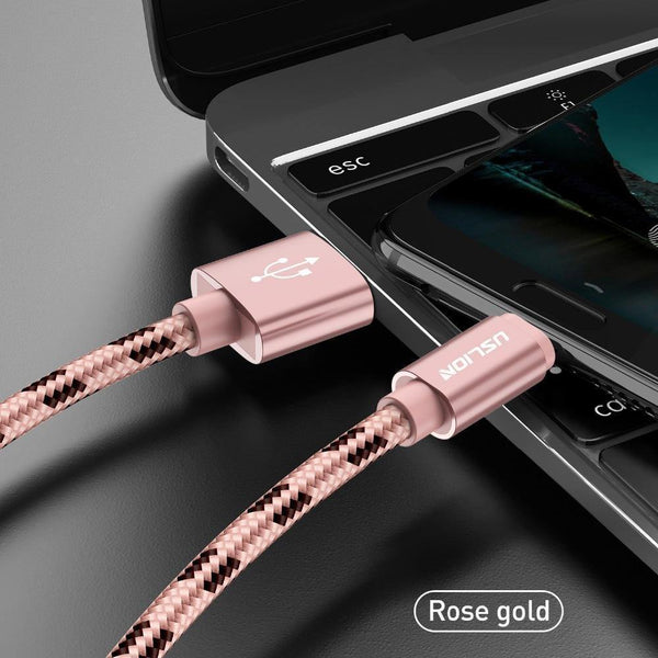 Planet Gates Gold / 50cm USLION USB Cable for Samsung Xiaomi for SONY Huawei Tablet Android Micro USB Phone Charging Cord Data Fast Charger Cable Adapter