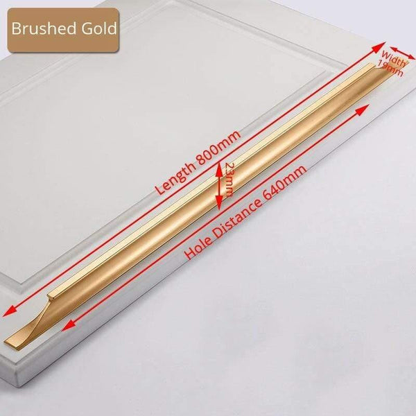 American Style Black Cabinet Handles Gold Solid Aluminum Alloy Kitchen Cupboard Pulls Drawer Knobs Furniture Handle Hardware