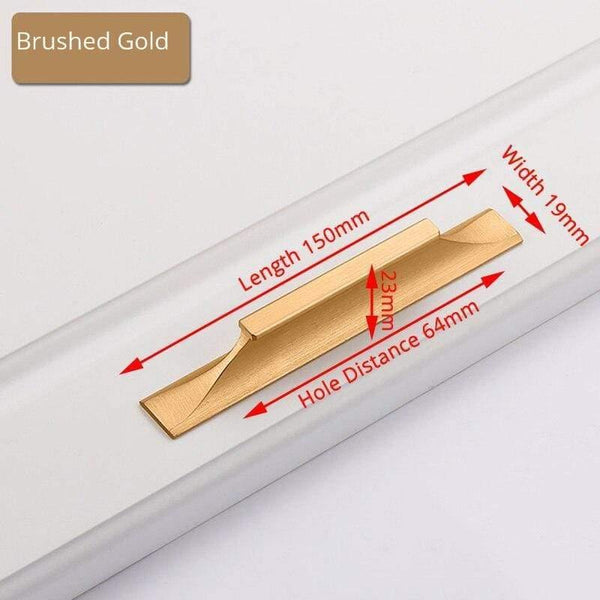 American Style Black Cabinet Handles Gold Solid Aluminum Alloy Kitchen Cupboard Pulls Drawer Knobs Furniture Handle Hardware