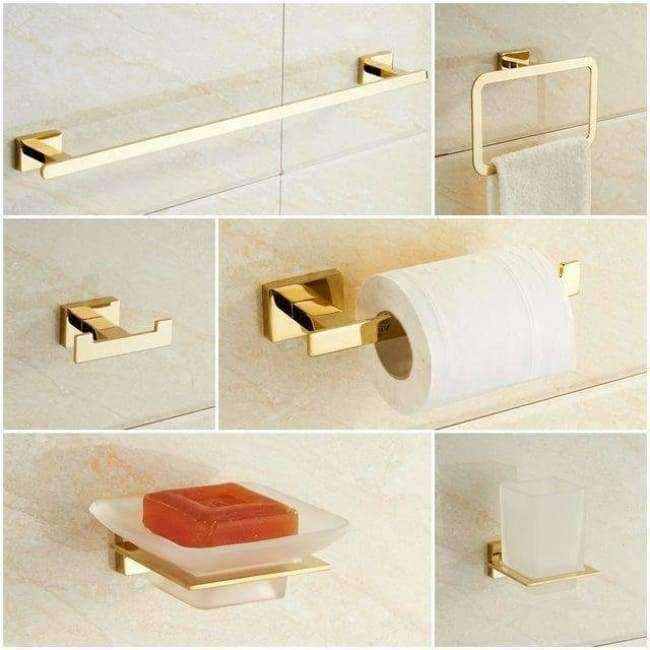 Planet Gates free shipping Bathroom Hardware Set Chrome simple Toothbrush Holder Paper Holder Towel Bar Bathroom Accessories