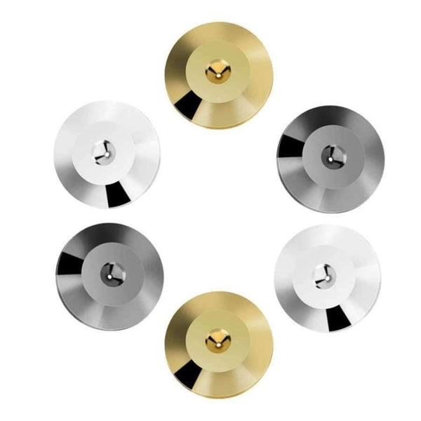 Planet Gates gold 8 Pcs 25 x 4mm Universal Copper Speaker Shock Base Pad Isolation Feet Mat Floor Disc