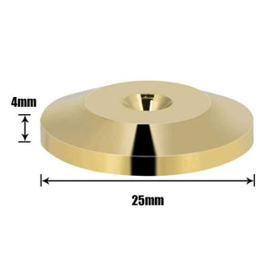 Planet Gates gold 8 Pcs 25 x 4mm Universal Copper Speaker Shock Base Pad Isolation Feet Mat Floor Disc