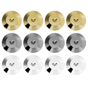 Planet Gates gold 8 Pcs 25 x 4mm Universal Copper Speaker Shock Base Pad Isolation Feet Mat Floor Disc