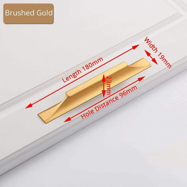 American Style Black Cabinet Handles Gold Solid Aluminum Alloy Kitchen Cupboard Pulls Drawer Knobs Furniture Handle Hardware