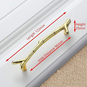 Fashion Tree Branch Furniture Handle 96mm 128mm Black Silver Bronze Kitchen Cabinet Handles Drawer Knobs Door Pulls Hardware