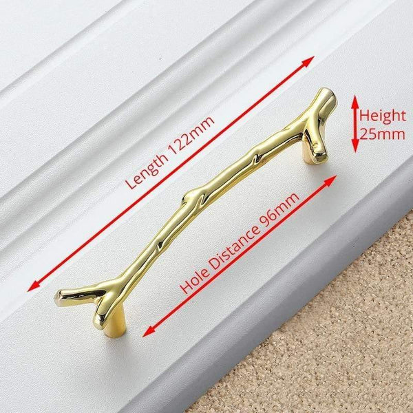 Fashion Tree Branch Furniture Handle 96mm 128mm Black Silver Bronze Kitchen Cabinet Handles Drawer Knobs Door Pulls Hardware