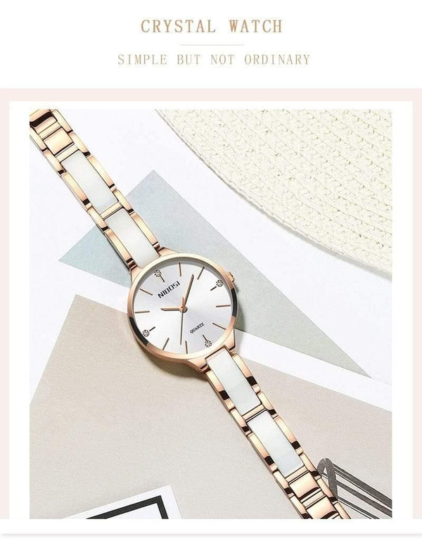 Planet Gates Gold And Black Watch Women Watches Bracelet Watch Ladies Wrist Watch Women Waterproof Fashion Casual Crystal Dial Rose Gold