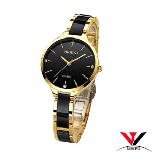 Planet Gates Gold And Black Watch Women Watches Bracelet Watch Ladies Wrist Watch Women Waterproof Fashion Casual Crystal Dial Rose Gold