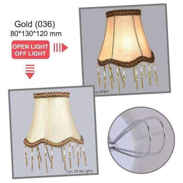 Planet Gates Gold Art Deco Ripple Lamp Shades Crystal Chandelier Wall Lamp Fabric Lampshade Nordic Style Modern Lamp Cover for Home Decoration