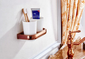 Planet Gates Gold Bathroom Accessories Brass Wall Mounted Toilet Brush Paper Towel Holder Rack Glass Shelf Bath Hardware Set